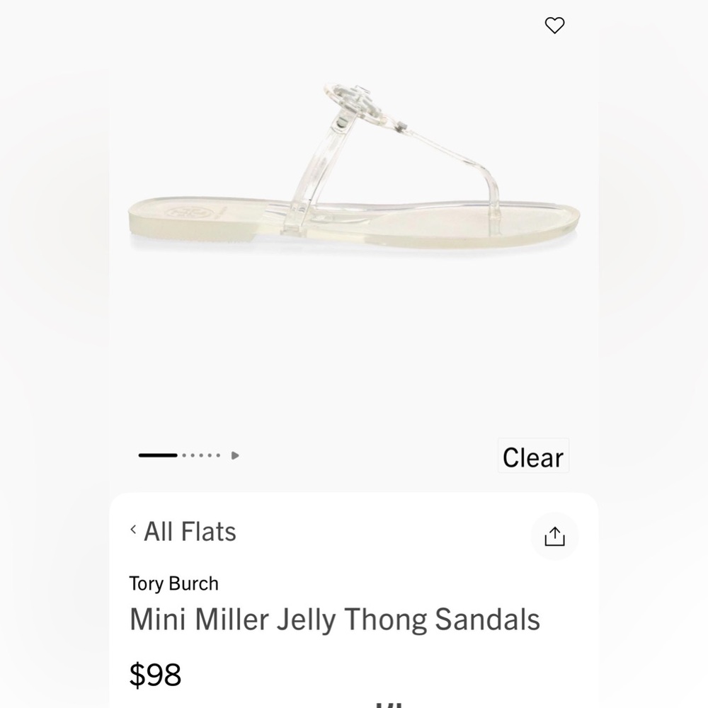 Tory Burch Transparent Jelly Thong Sandals